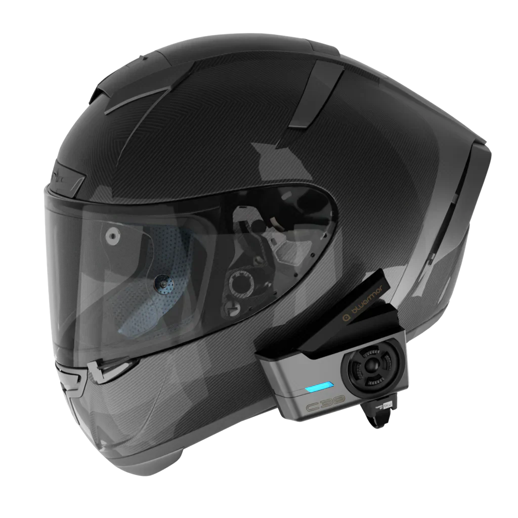 BluArmor C30 Mesh Bluetooth Intercom System — Universal Helmet Compatibility, 1-Year Warranty