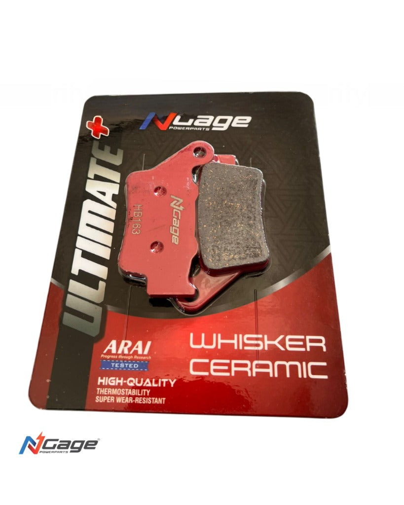 NGage Powerparts rear whisker ceramic Ultimate+ brake pads for Royal Enfield Classic Reborn 350, Meteor 350, Hunter 350 and Shotgun 650 – Moto Modz
