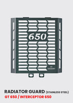 Premium Stainless Steel Radiator Guard for GT 650 / Interceptor 650 - SB 977