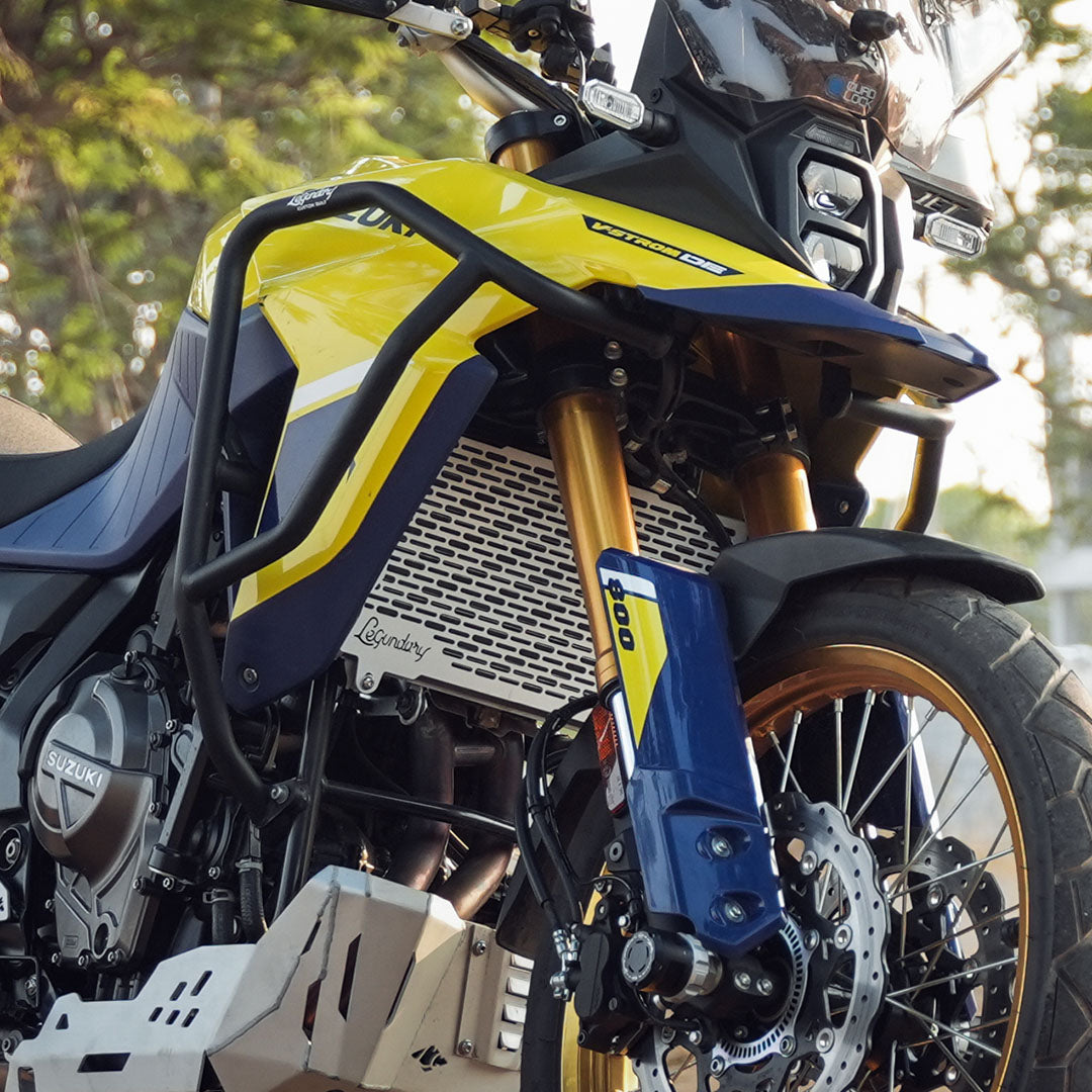 Legundary Suzuki V-Strom 800DE Vector Radiator Grille - Silver Finish