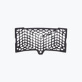 Motorcycle radiator grill guard with geometric cutout pattern on white background