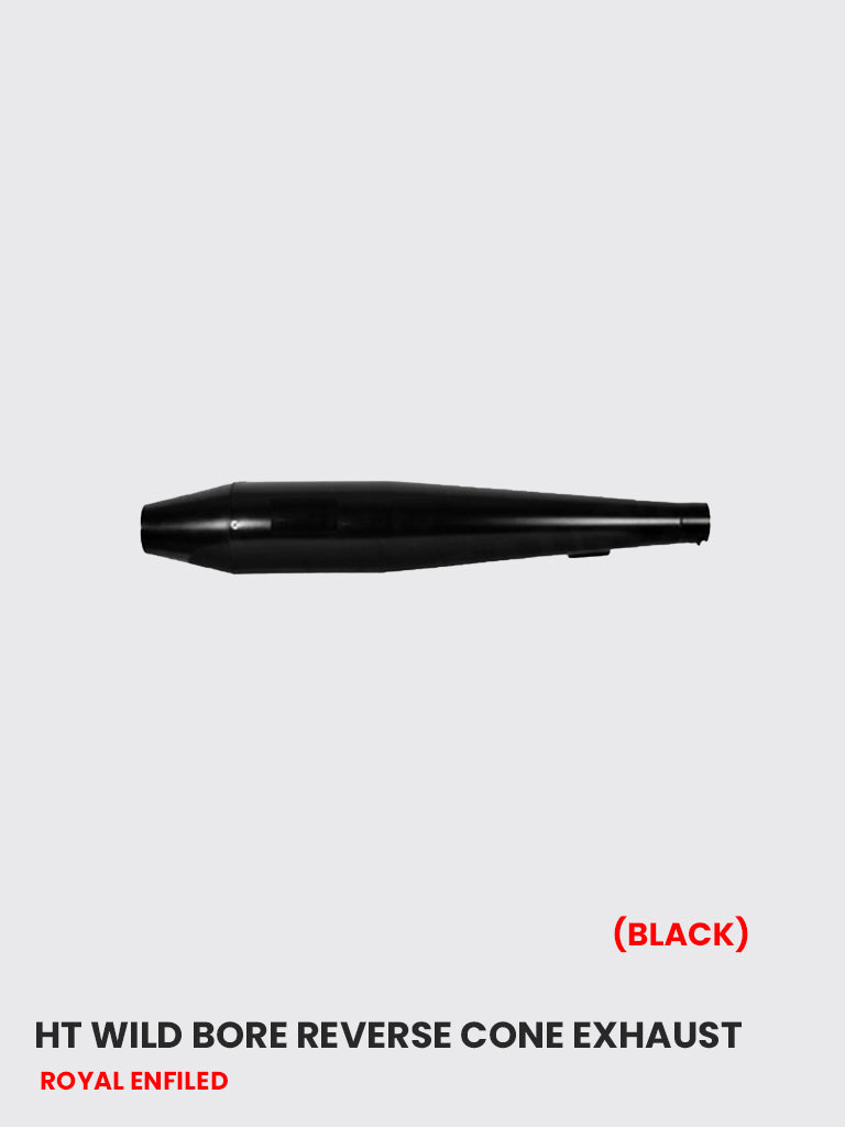 HT Wild Bore Reverse Cone Exhaust – Black Finish (RE 078B)