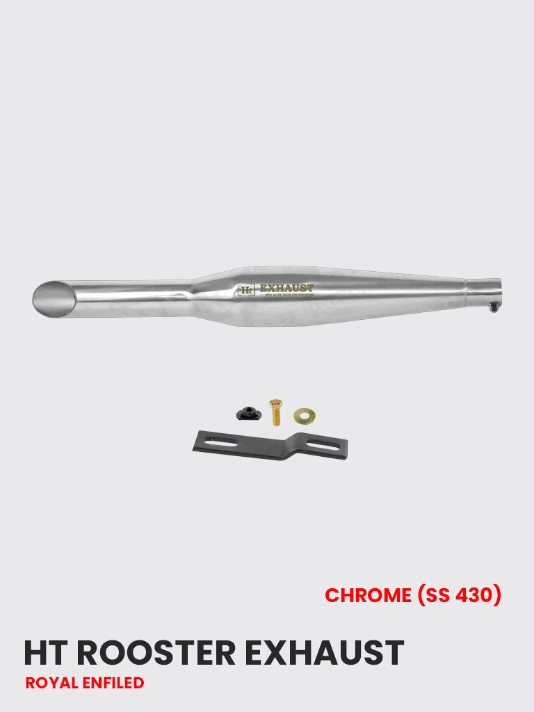 HT Rooster Chrome Exhaust (SS 430) - RE 088C