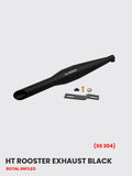 HT Rooster Black Exhaust (SS 304 Stainless) - RE 088SSB