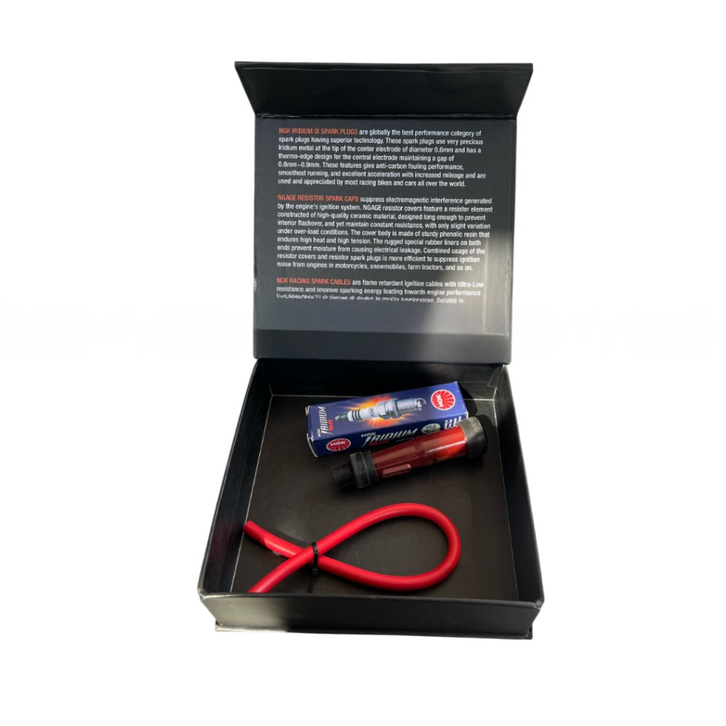 Royal Enfield Classic Reborn 350 Meteor Hunter High Performance Spark Plug Cable Kit with Resistor Caps - Moto Modz