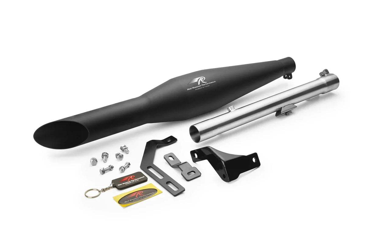 Rumbler Ace Black Exhaust for Royal Enfield Classic Reborn 350 Meteor 350 BS6 Post 2021 - Moto Modz
