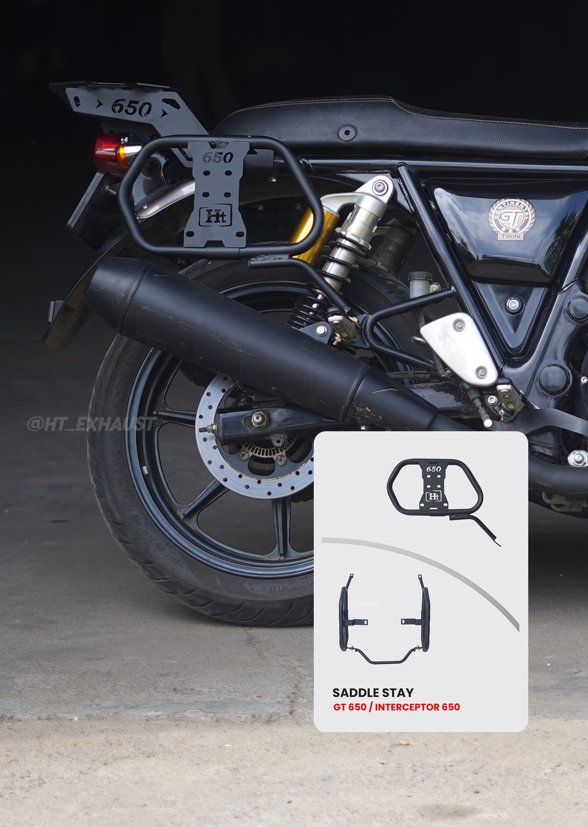 INTERCEPTOR 650 / GT 650 TOP RACK WITH SADDLE STAY - SB 979