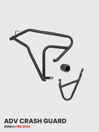 ADV Crash Guard with Dual Metal Sliders for Benelli TRK 502 X – Matte Black, SB 752