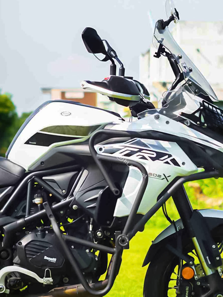 Premium Crash Guard with 2 Metal Sliders for Benelli TRK 502 X, Black Matt - SB 756