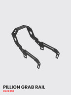 Honda RS CB 350 Pillion Grab Rail with Seat Rest – Laser-Cut, Black Matt Finish – SB 787