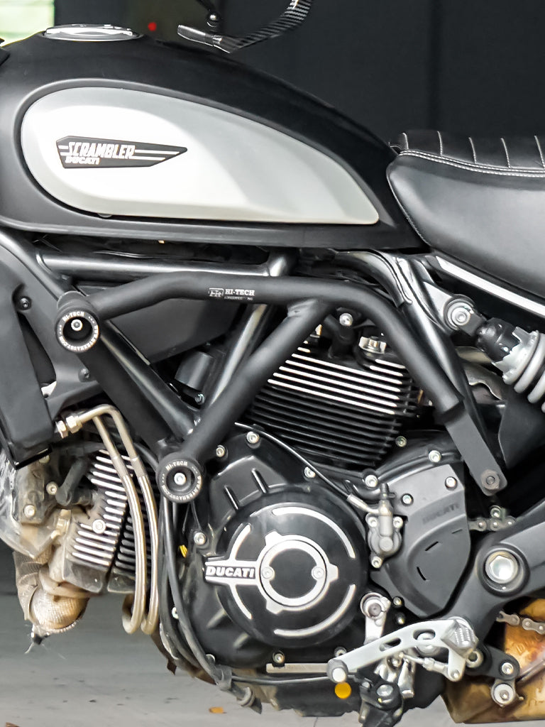 Ducati Scrambler 800 Crash Guard with Rugged Metal Sliders - Matte Black Finish (SB 822)