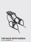 Ducati Scrambler 800 Matte Black Top Rack with Saddle Stay - SB 824