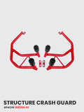 HT Apache RTR 160/200 4V Structure Crash Guard – Red with 4 Metal Sliders (SBTVS-105)