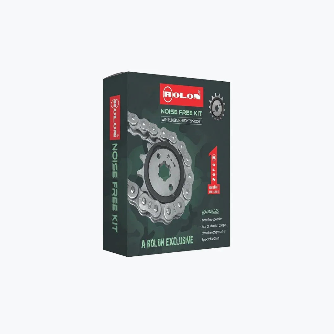Rolon noise free chain and sprocket kit packaging for motorcycle, Yezdi ADV 401