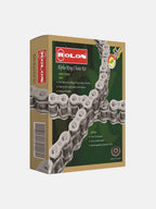 Rolon Alpha Ring Chain Kit box featuring motorcycle chain close-up and product details