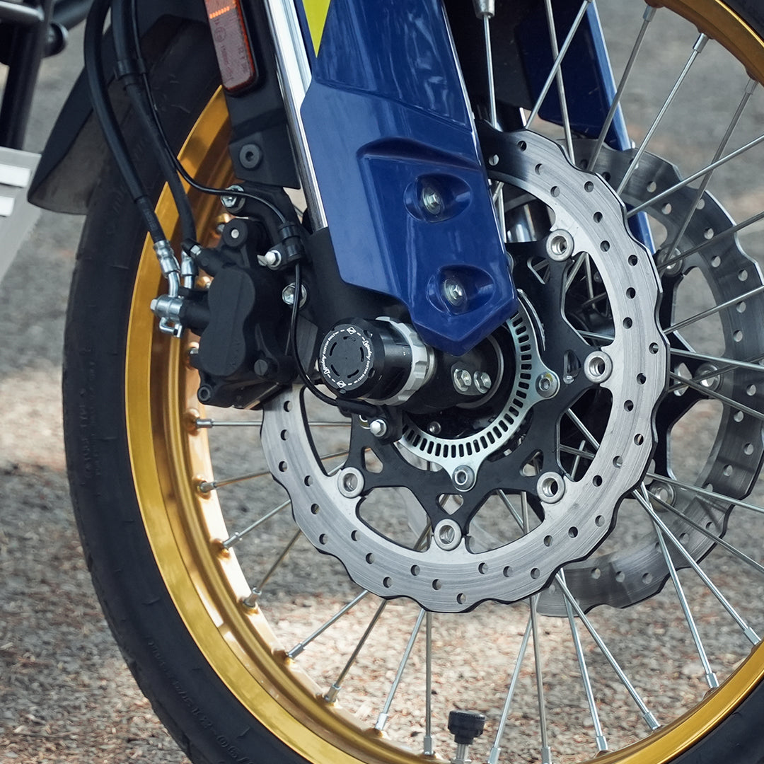 Legendary Rotex Front Wheel Sliders for Suzuki V-Strom 800DE