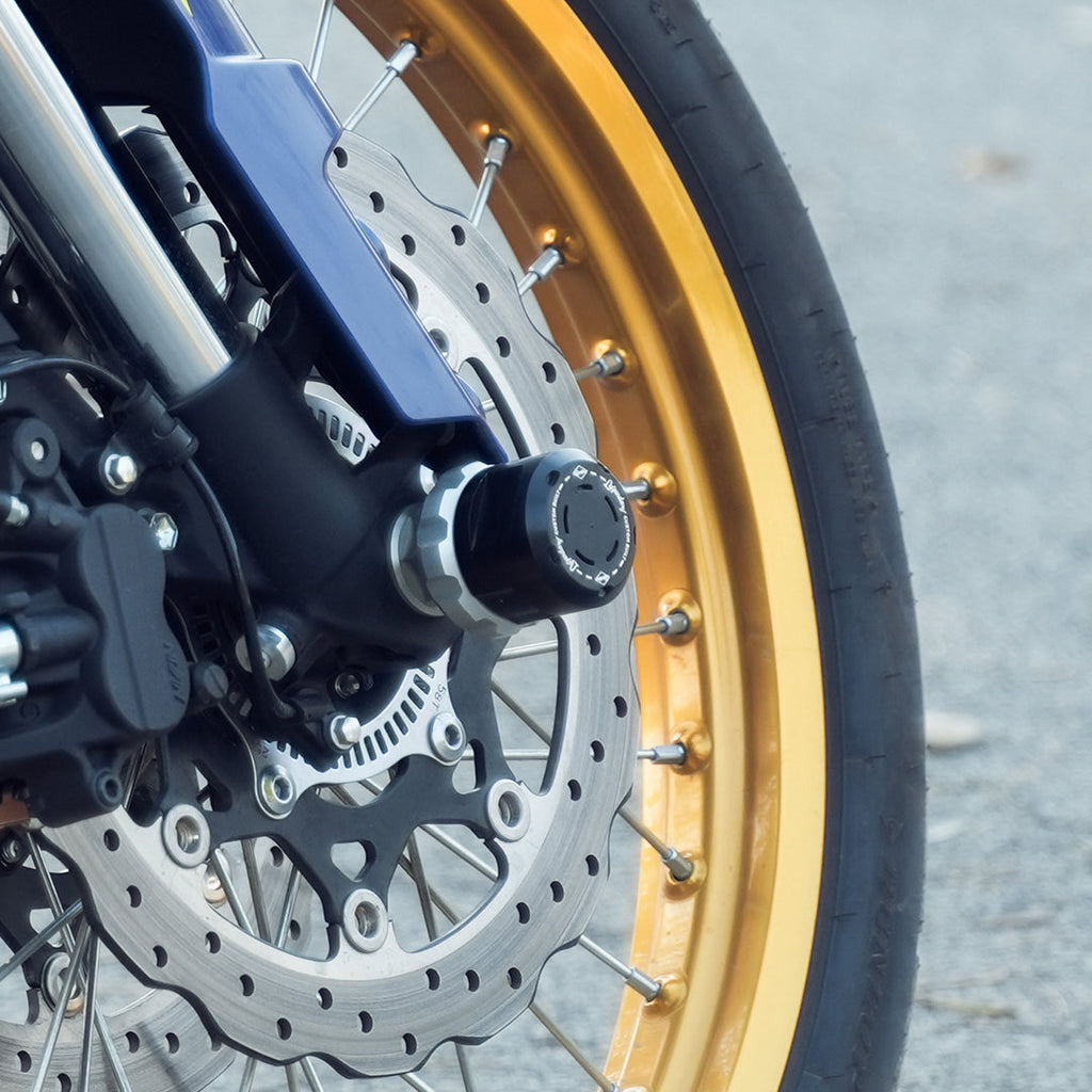 Legendary Rotex Front Wheel Sliders for Suzuki V-Strom 800DE