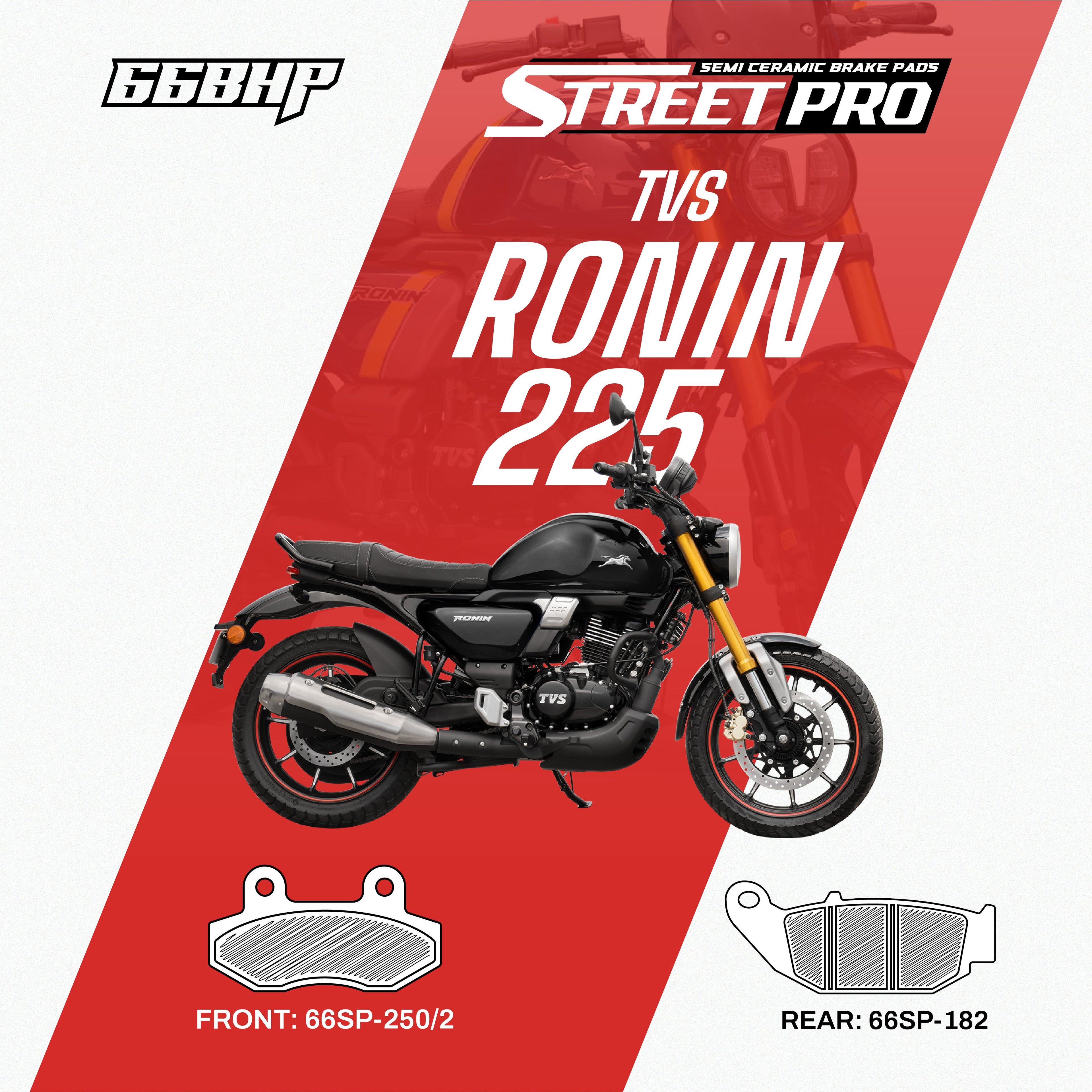 TVS Ronin 66bhp Street Pro Semi-Ceramic Brake Pads