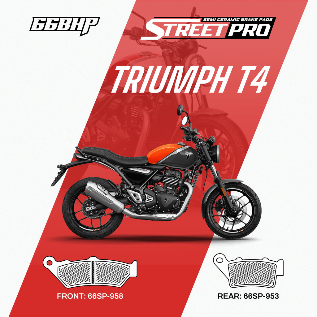 Triumph T4 Street Pro Semi-Ceramic Brake Pads - High-Performance Street Braking