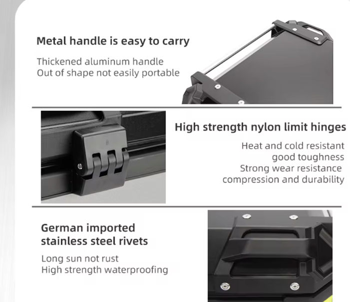 LGP 25 Litres Aluminium Top Box with Graphics Universal 2.0 - Fits All Motorcycles