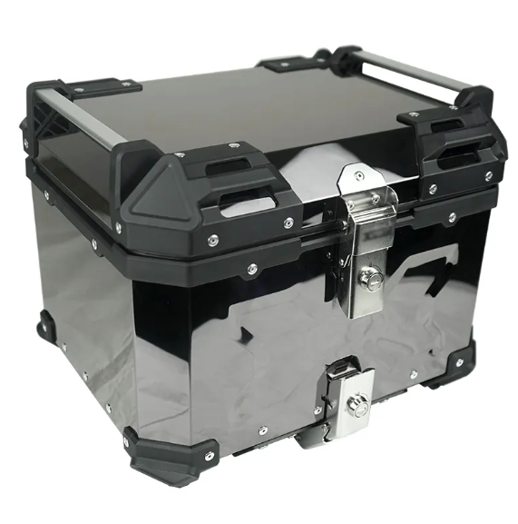LGP Black Titanium Large-Capacity Aluminium Top Box, 45 L, Fits All Motorcycles