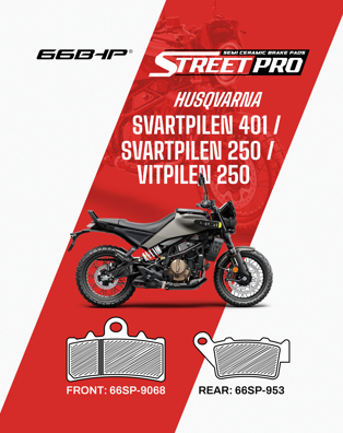 Husqvarna Svartpilen 401 / Vitpilen 250 Street Pro Semi-Ceramic Brake Pad