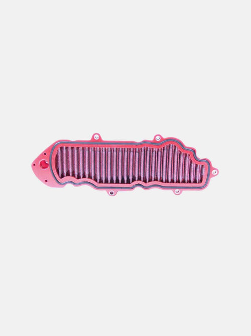 Aprilia SR 150 performance air filter with red frame on white background