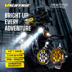 66BHP Valkyrie 4.5" Ultra Vision Auxiliary Light – 120W, High/Low Beam, Amber DRL, 13,200 Lumens, IP68 Waterproof