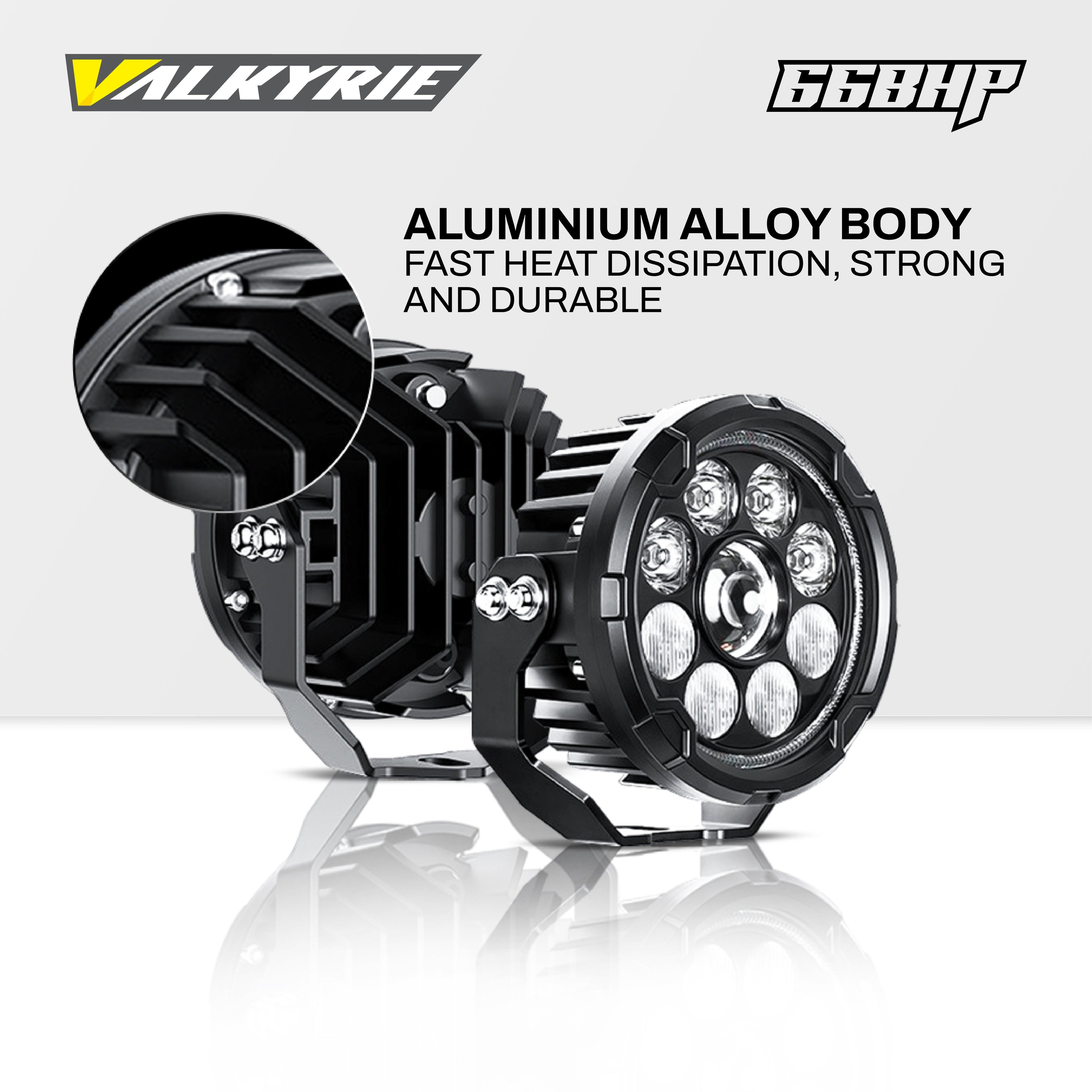 66BHP Valkyrie 4.5" Ultra Vision Auxiliary Light – 120W, High/Low Beam, Amber DRL, 13,200 Lumens, IP68 Waterproof