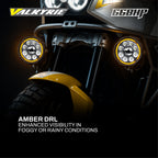 66BHP Valkyrie 4.5" Ultra Vision Auxiliary Light – 120W, High/Low Beam, Amber DRL, 13,200 Lumens, IP68 Waterproof