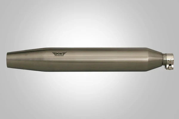 Moto Wings Cone Barrel Exhaust Steel Matt for Royal Enfield Classic 350 2012 to 2020 - Moto Modz