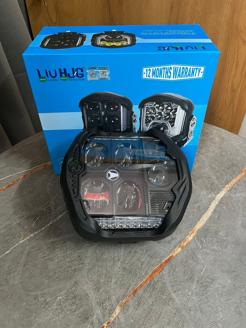 LIU HJG Master 5-Lens God's Eye 7-Inch Auxiliary Headlight Replacement — Compatible with Royal Enfield, Mahindra Thar & Gypsy (Pack of 1)