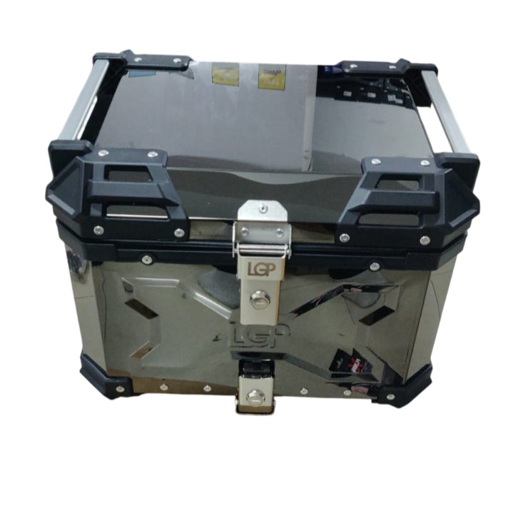LGP Black Titanium Large-Capacity Aluminium Top Box, 45 L, Fits All Motorcycles