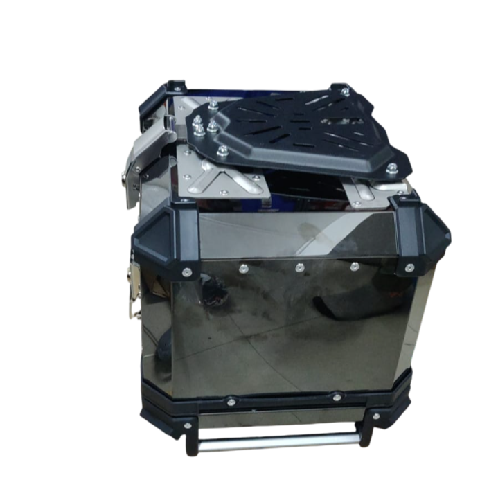 LGP Black Titanium Large-Capacity Aluminium Top Box, 45 L, Fits All Motorcycles