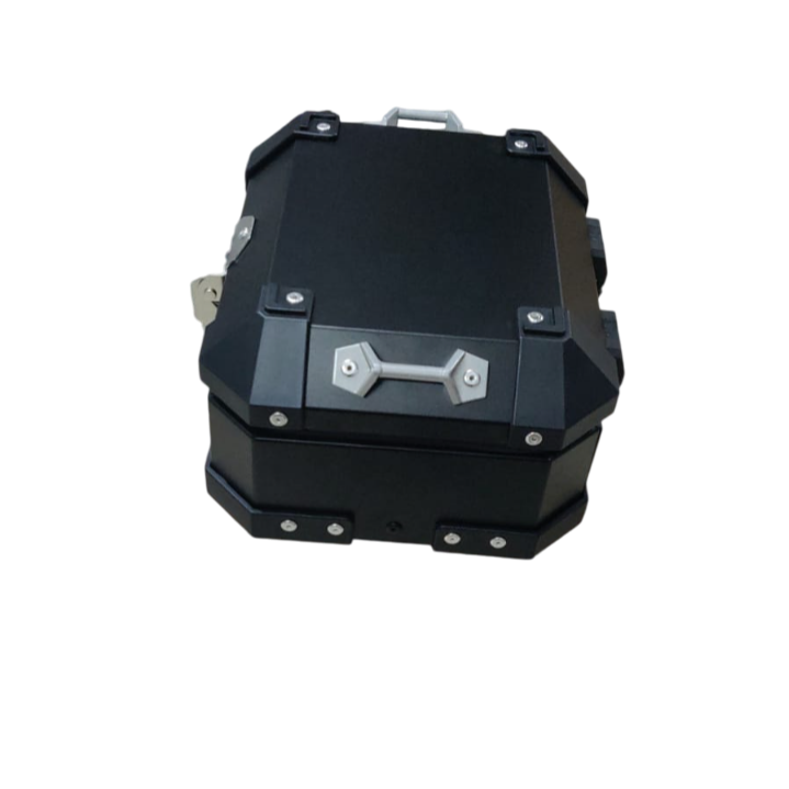 LGP 10 litres Aluminium Top Box – Black, Universal Fit for All Motorcycles