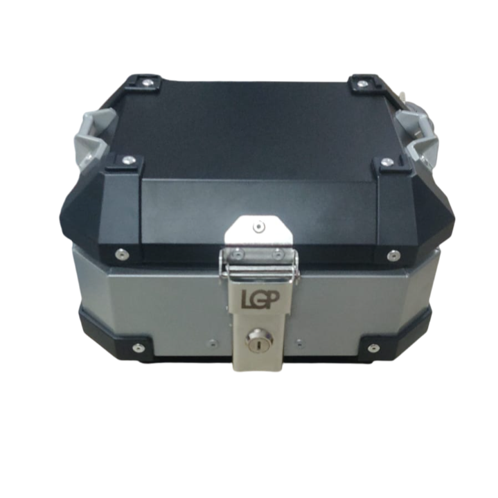LGP 10 L Aluminium Top Box – Silver, Universal Fit for All Motorcycles