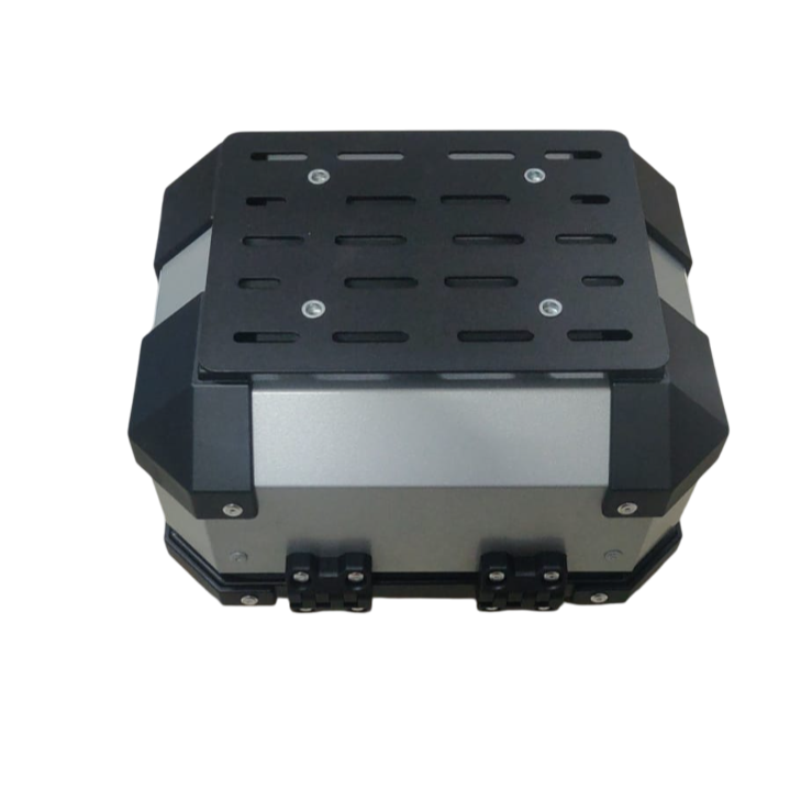 LGP 10 L Aluminium Top Box – Silver, Universal Fit for All Motorcycles