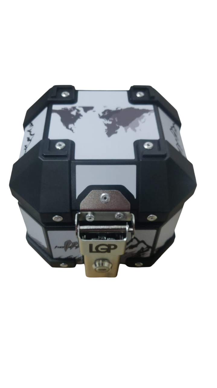 LGP Premium 5-Litre Aluminium Top Box with Adventure Graphics