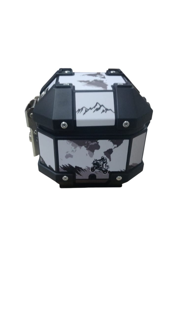 LGP Premium 5-Litre Aluminium Top Box with Adventure Graphics
