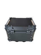 LGP 55-Litre Aluminium Top Box – Black with Integrated Backrest