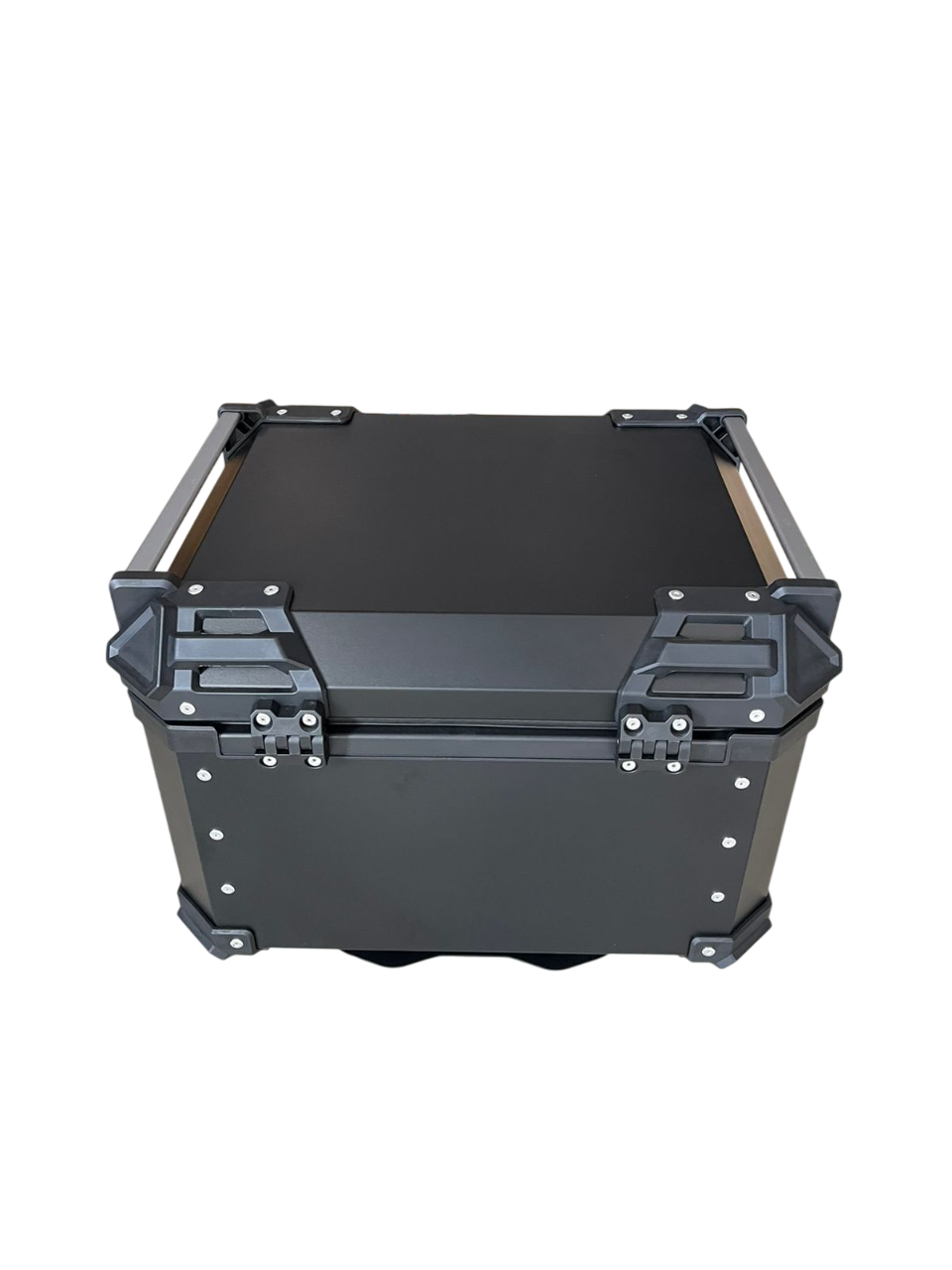LGP 55-Litre Aluminium Top Box – Black with Integrated Backrest