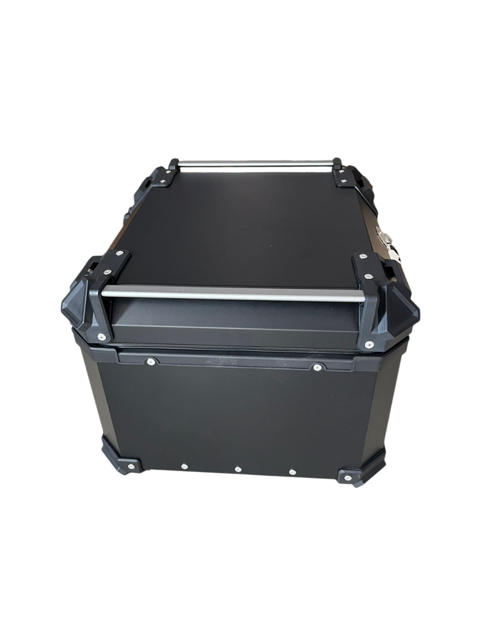 LGP 55-Litre Aluminium Top Box – Black with Integrated Backrest