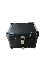 LGP 55-Litre Aluminium Top Box – Black with Integrated Backrest