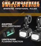 MK07 Spotlight - IP67 Waterproof Auxiliary Light with Harness, Universal Fit for Motorcycles and Cars, Premium by LGP, 18-Month Warranty