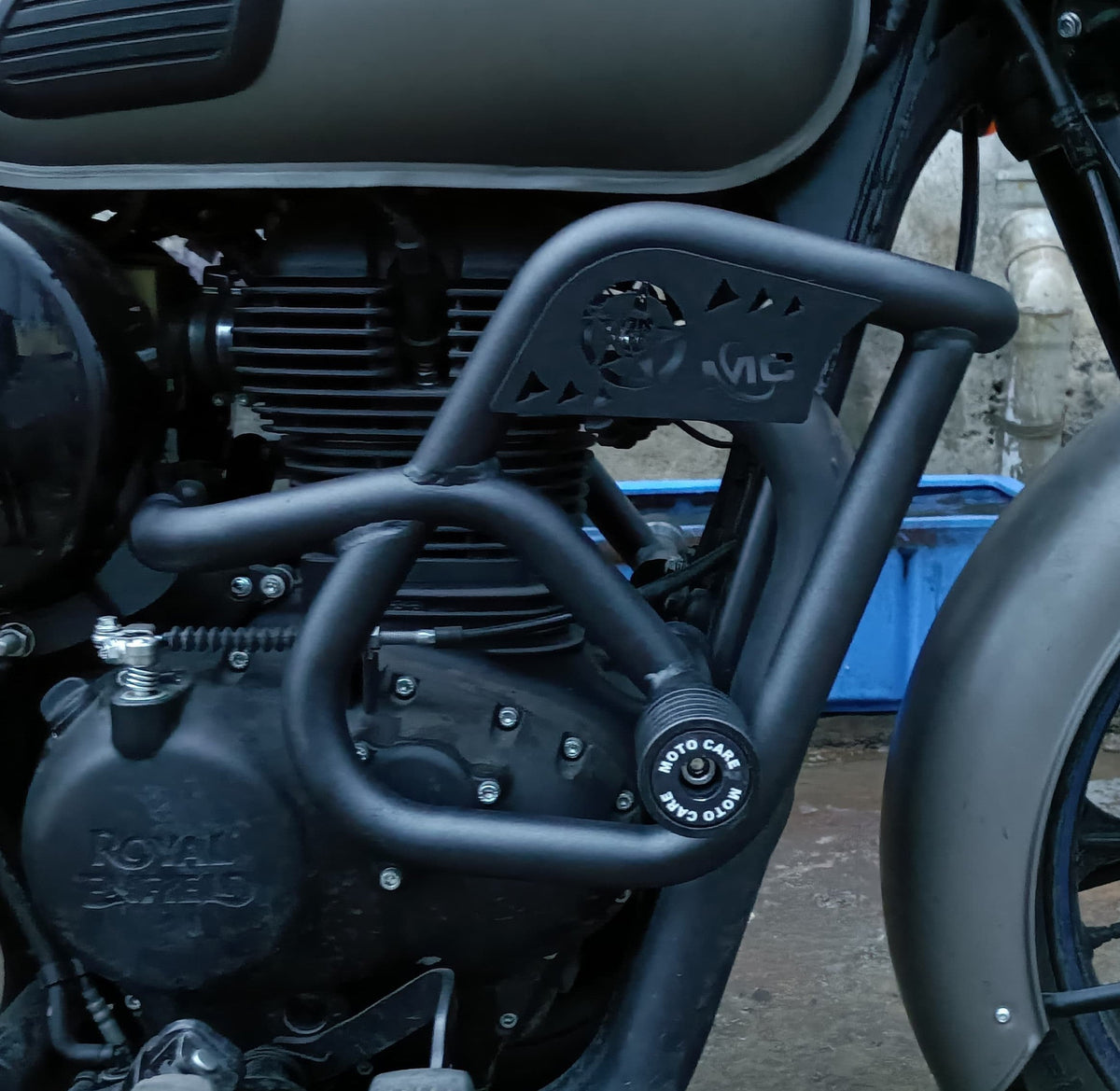 Crash Guard with Dual Sliders for Royal Enfield Classic Reborn 350 - Moto Modz