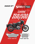 Royal Enfield Classic 350 500 Street Pro Semi Ceramic Brake Pads Motorcycle Accessory - Moto Modz
