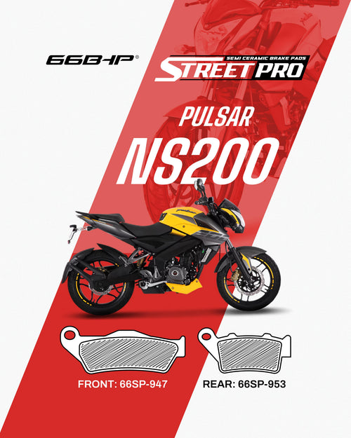 Bajaj Pulsar NS200 Street Pro Semi Ceramic Brake Pads Motorcycle Accessory - Moto Modz
