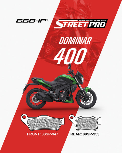 Bajaj Dominar 400 Street Pro Semi Ceramic Brake Pads Motorcycle Accessory - Moto Modz
