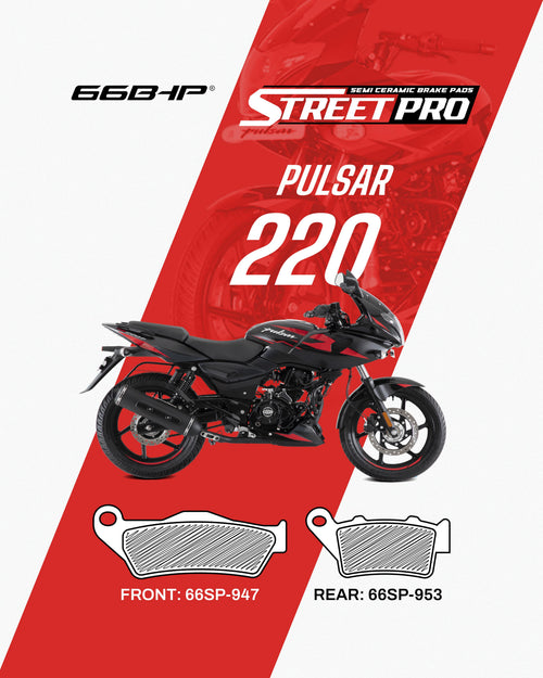 Bajaj Pulsar 220 Street Pro Semi Ceramic Brake Pads Motorcycle Accessory - Moto Modz
