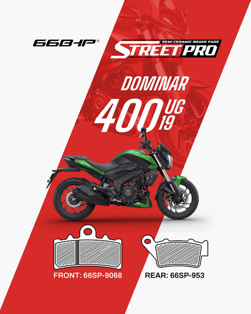 Bajaj Dominar 400 UG19 Street Pro Semi Ceramic Brake Pads Motorcycle Accessory - Moto Modz
